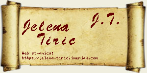 Jelena Tirić vizit kartica